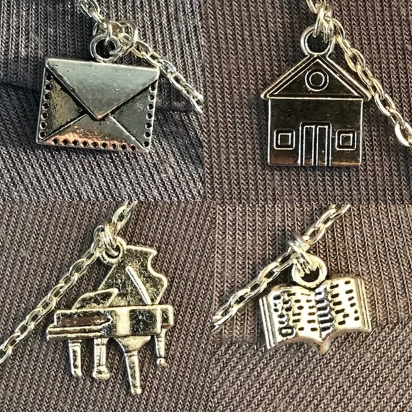 Elizabeth Bennet's Necklace Handmade Pride and Prejudice Jane Austen Charms - Picture 4 of 16